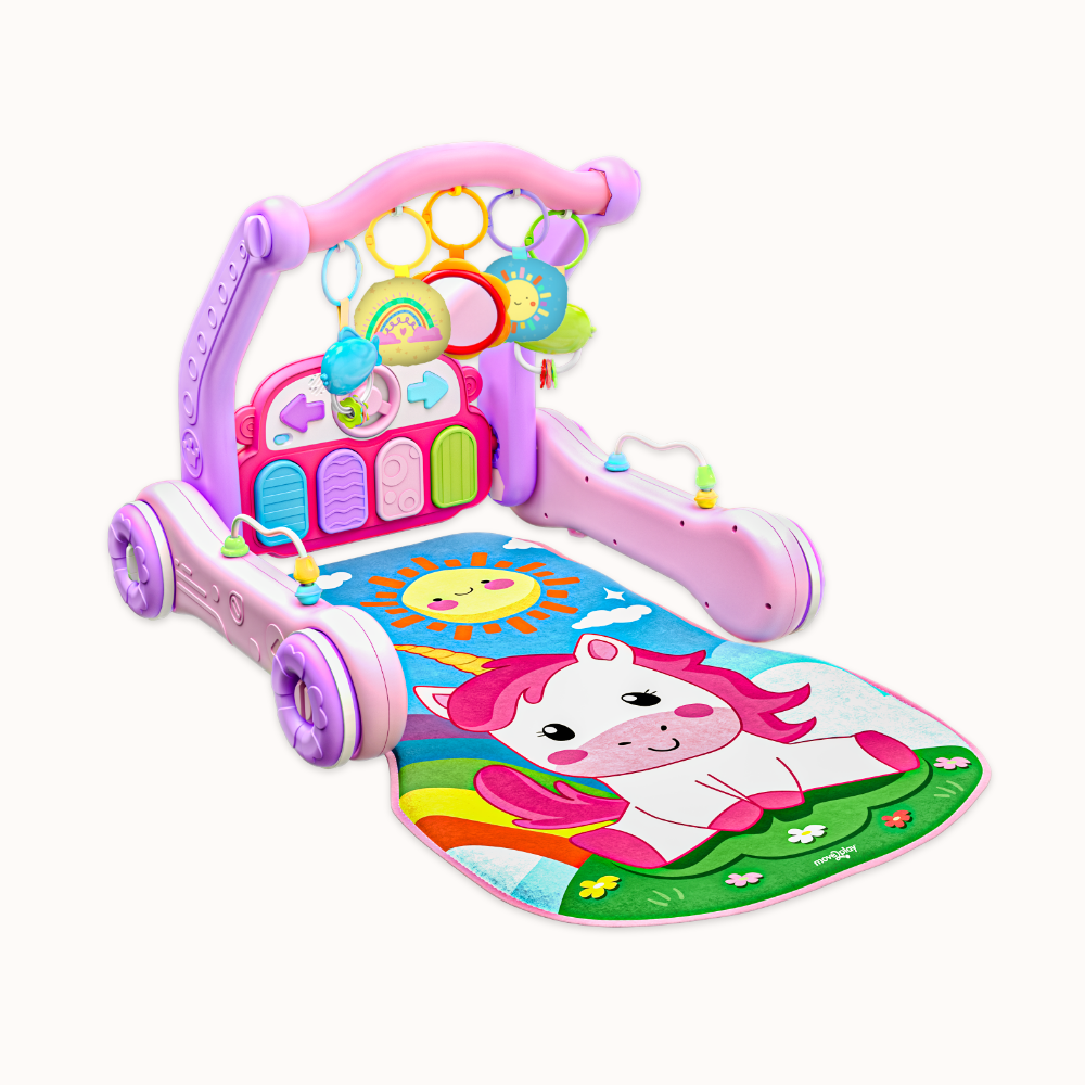 4-in-1 Baby Play Mat Activity Center Gym Pink – Move2Play