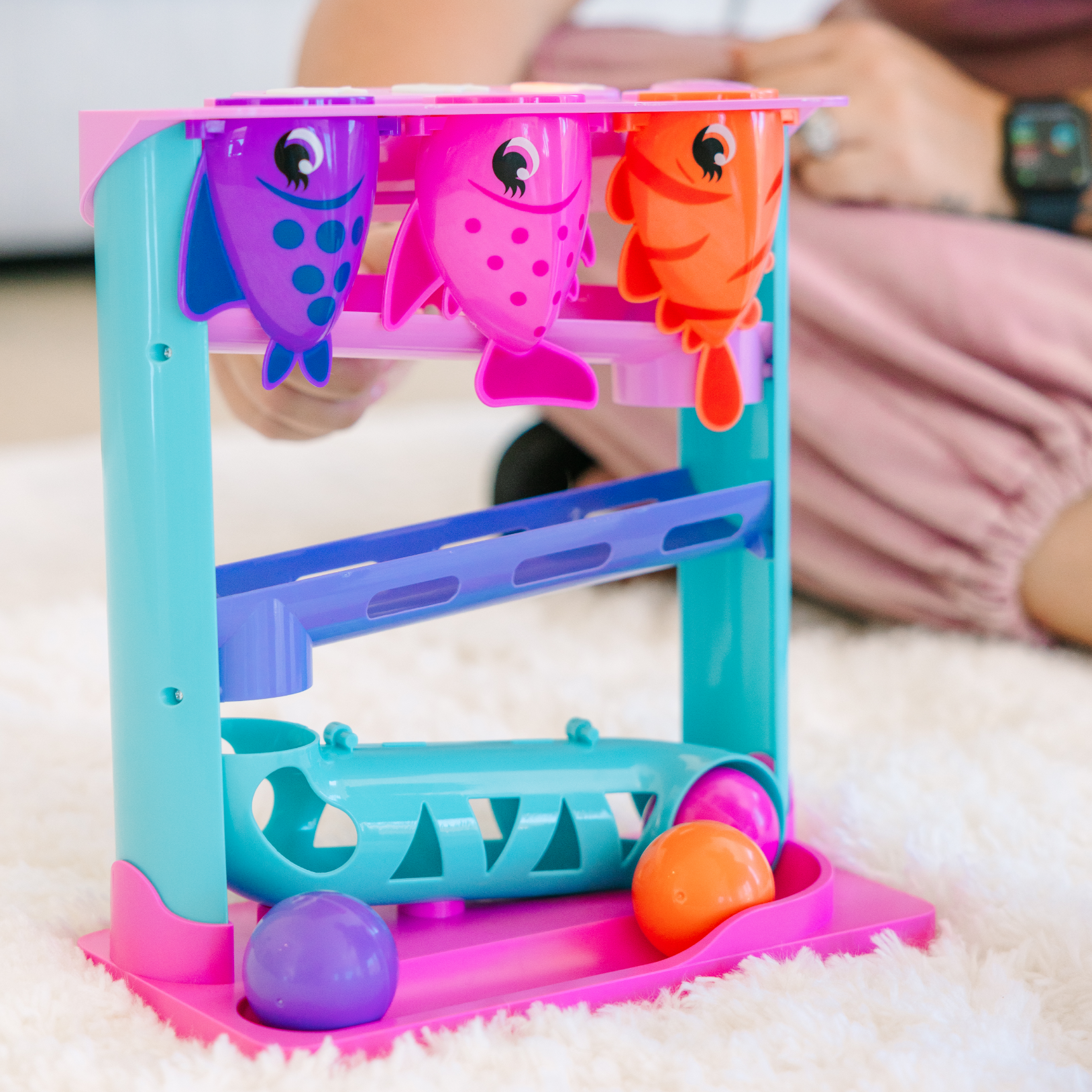 Feed The Fish Pink Interactive Baby Girl Toy | 1 Year Old Birthday Gift for Boys & Girls | Move2Play Feed The Fish Pink Interactive Baby Girl Toy | 1 Year Old Birthday Gift for Boys & Girls | Move2Play