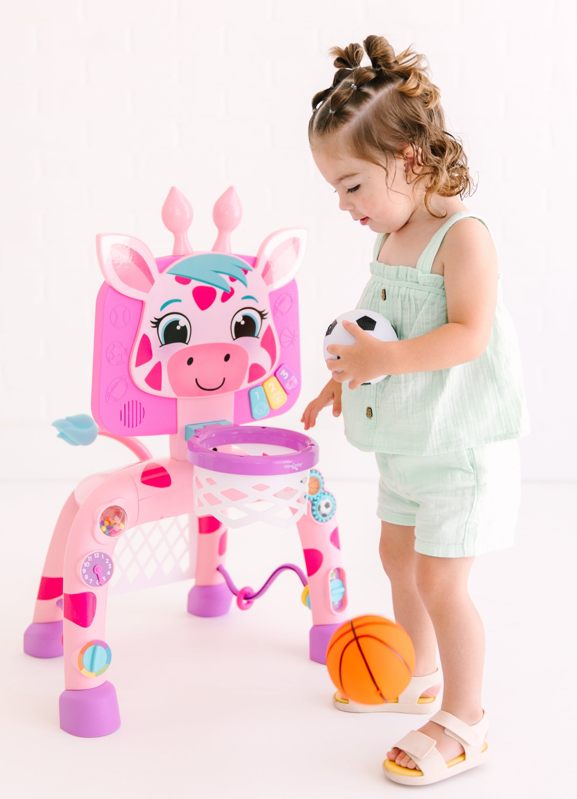 britax marathon pink giraffe Move2Play, Giraffe Basketball Hoop & Soccer Goal Activity Center | 30+ Sounds & Songs + 5 Lights