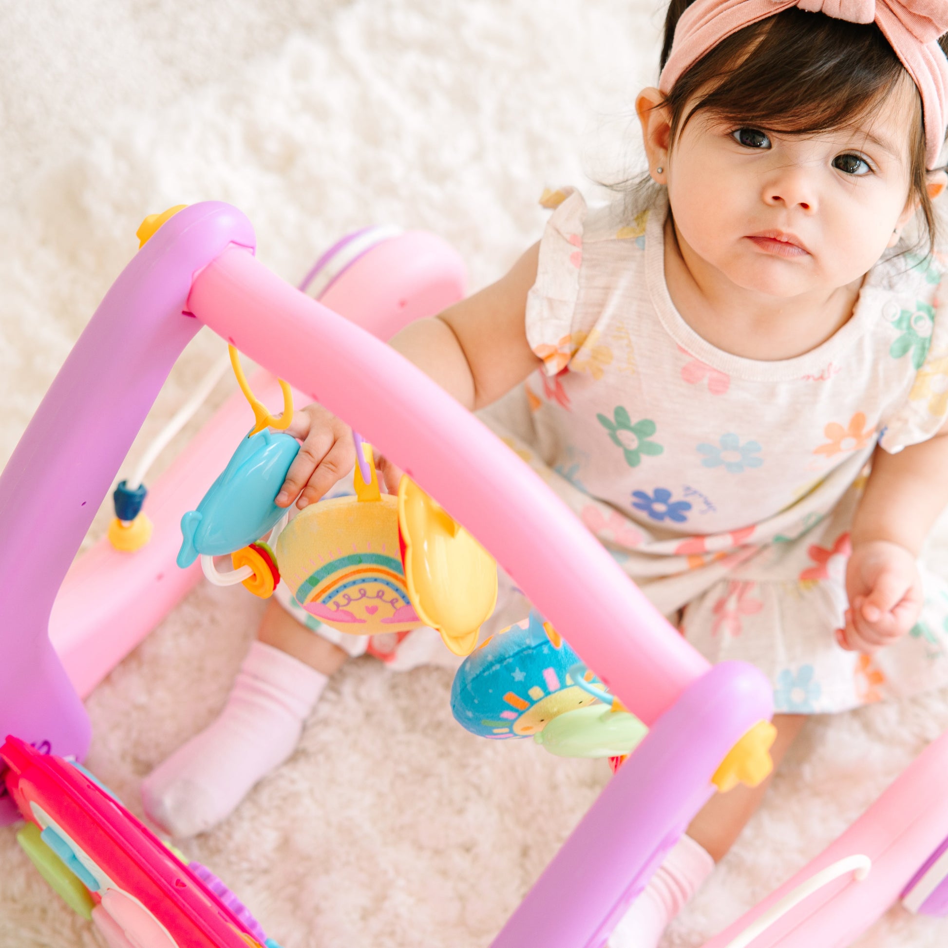 4-in-1 Baby Play Mat Activity Center Gym Pink – Move2Play