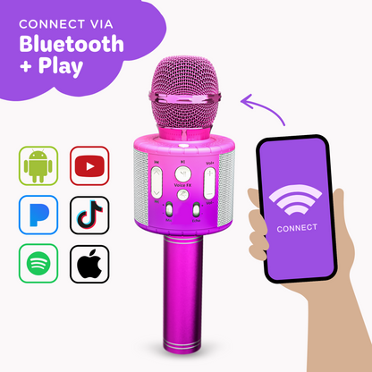 Move2Play, Kids Karaoke Microphone | Includes Bluetooth & Pre-Loaded Songs