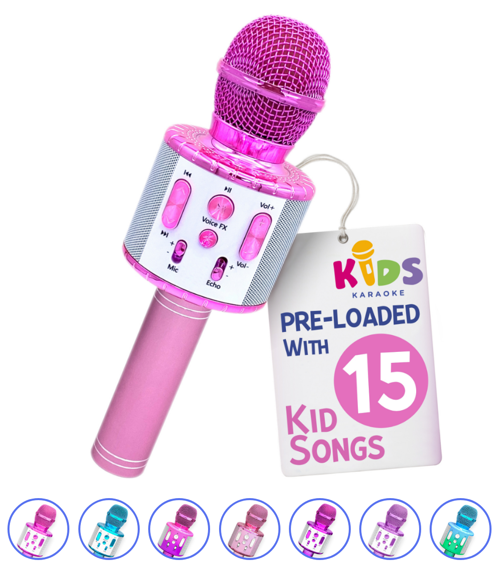 Move2Play, Kids Karaoke Microphone | Includes Bluetooth & Pre-Loaded Songs