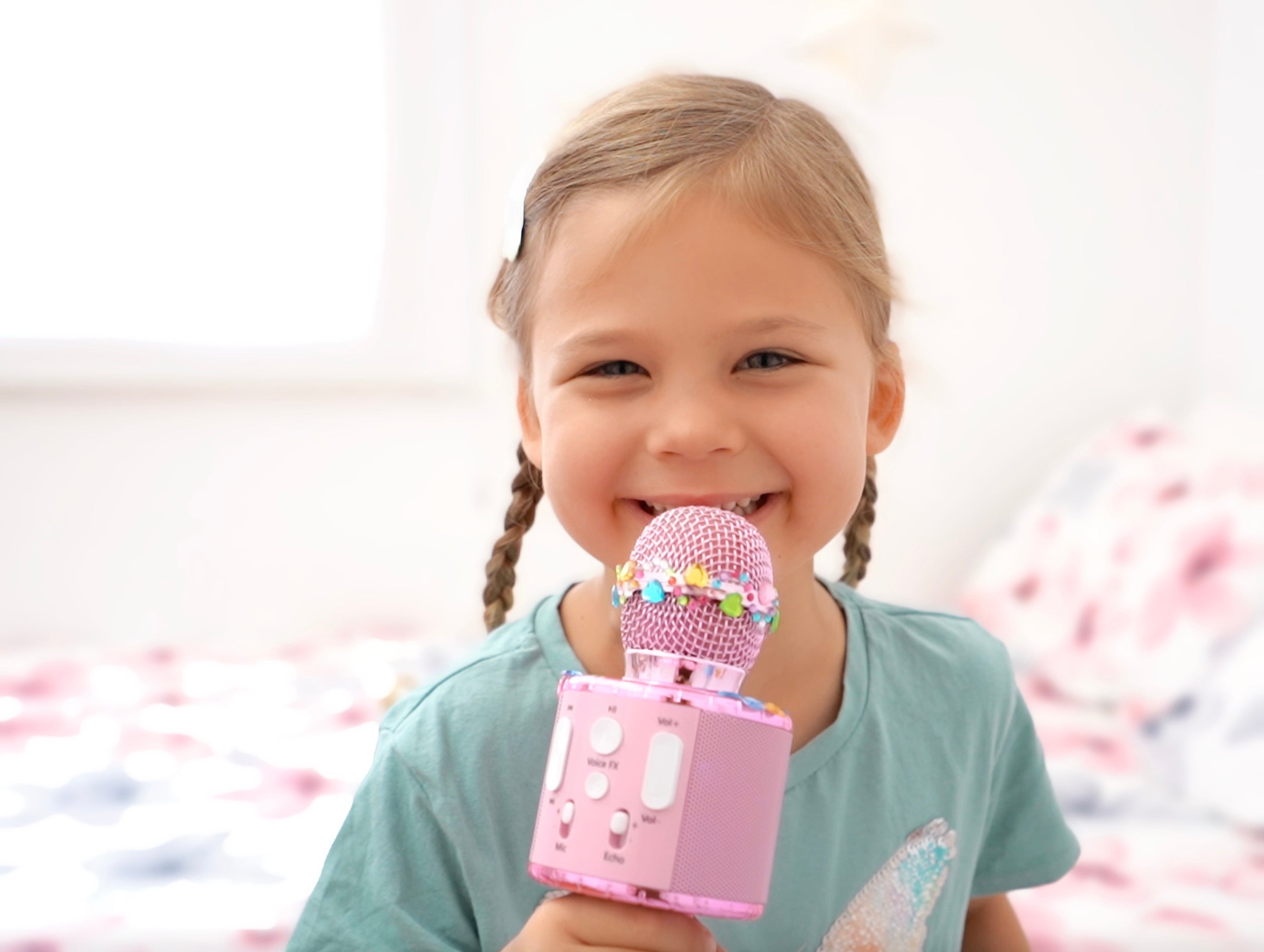 Kids Karaoke Microphone - All Pink – Move2Play